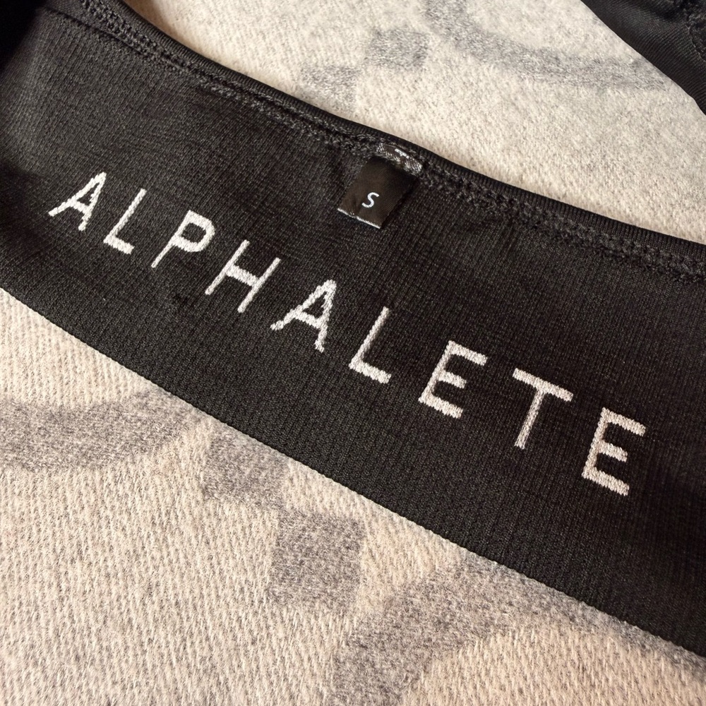Alphalete Sports Bra, Open Back, Black, Size S - Picture 7 of 7